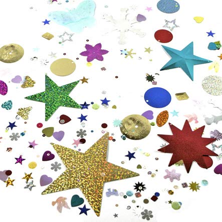Golden Leaf Assorted Sequins & Spangles, Mixed Shiny Colors and Shapes 50 gr - Image 3