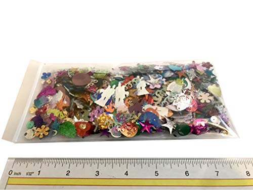 Golden Leaf Assorted Sequins & Spangles, Mixed Shiny Colors and Shapes 50 gr - Image 4