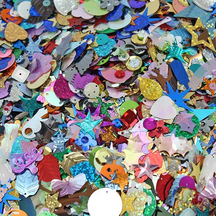 Golden Leaf Assorted Sequins & Spangles, Mixed Shiny Colors and Shapes 50 gr - Image 2