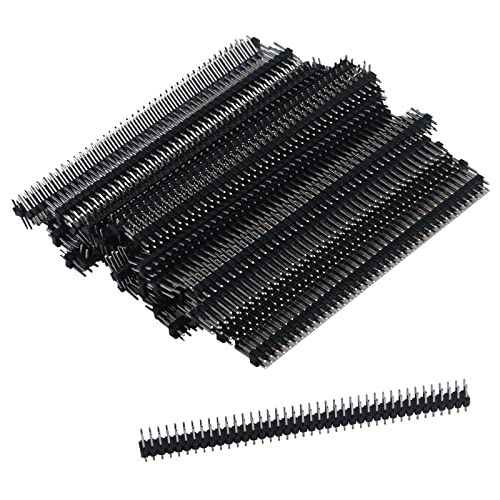 Antrader 40 Pin 2.54mm Spacing Double Row IDC Male Pin Header Connector Strip Pack of 50 - Image 1