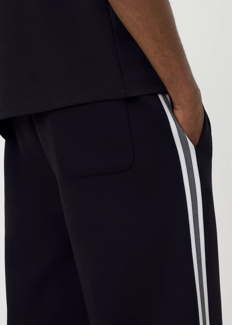 Matalan Black Tappered Leg Striped Joggers