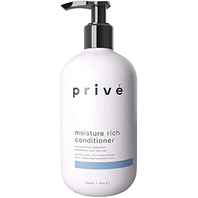 PRIVE MOISTURE RICH CONDITIONER - CONCENTRATED HYDRATION THERAPY TO TRANSFORM DRY AND LIFELESS HAIR, 12 OZ - Image 1