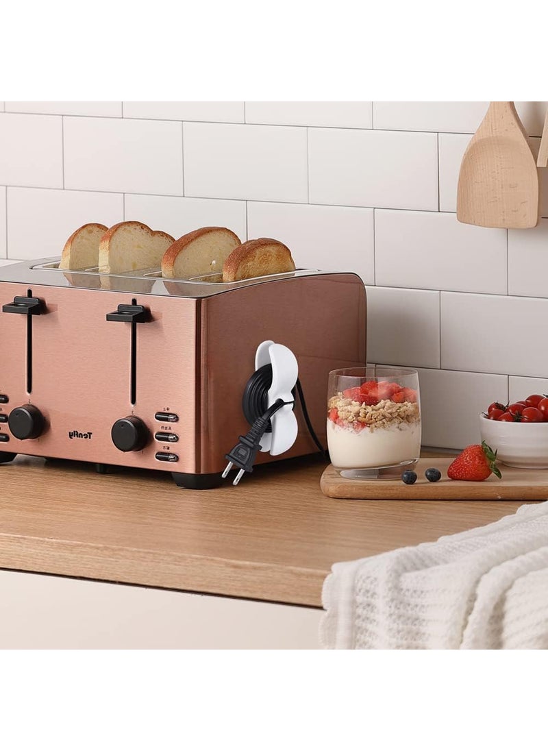 COOFANDY COOFANDY Kitchen Gadgets Appliances Cord Organiser Upgraded Cord Organiser Wire Wrappers Chord Plug Keeper Cord Wrapper for Stick on Pressure Cooker Mixer Blender Coffee Maker Air Fryer 5  - Image 4