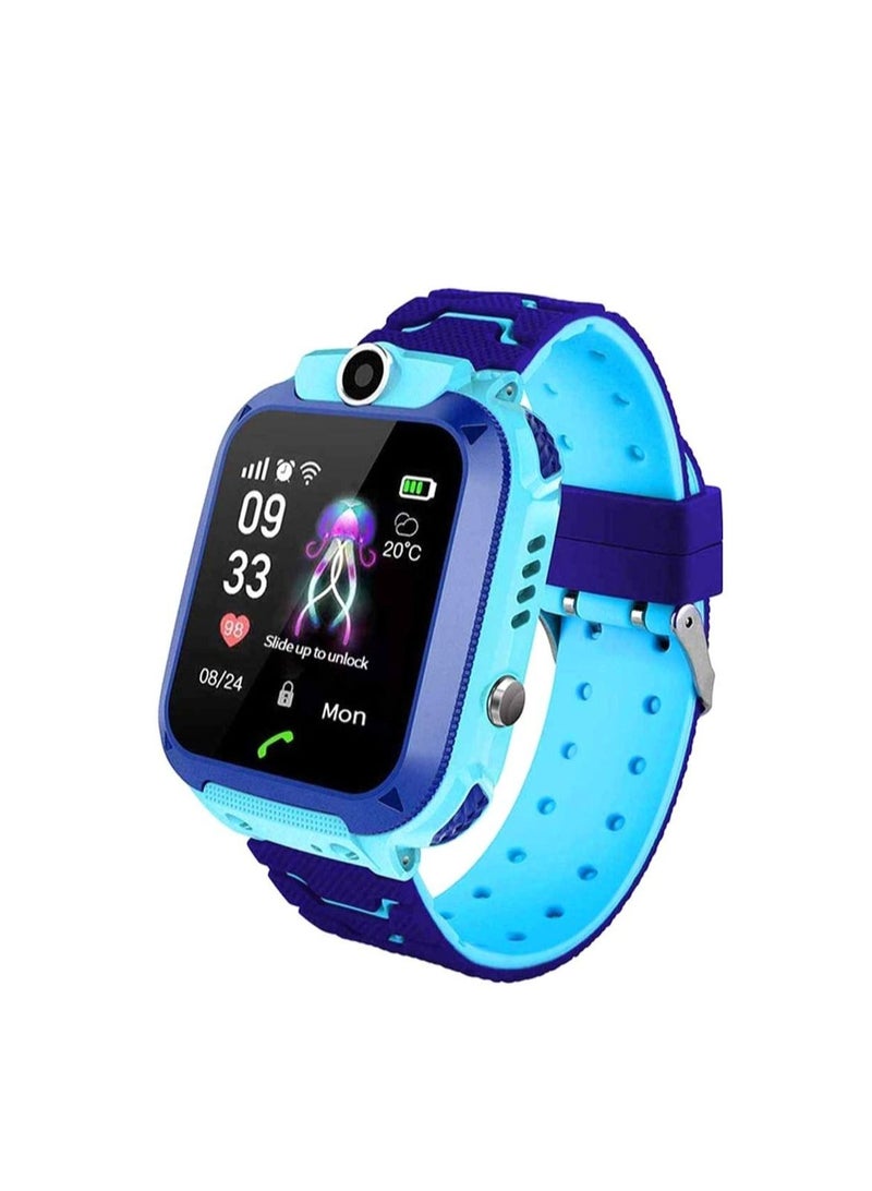 Kids GPS Tracker Smartwatch Blue - Image 3