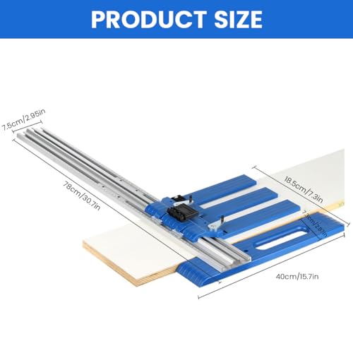 Serplex® Guide Rail for Electric Cutter Manual Guide Rail 0-65cm Adjustable Dual Edge Etched Scale Design Aluminum Alloy Universal Manual for Electric Saw,Trimmer - Image 2
