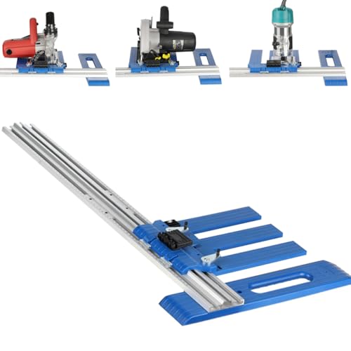 Serplex® Guide Rail for Electric Cutter Manual Guide Rail 0-65cm Adjustable Dual Edge Etched Scale Design Aluminum Alloy Universal Manual for Electric Saw,Trimmer - Image 1