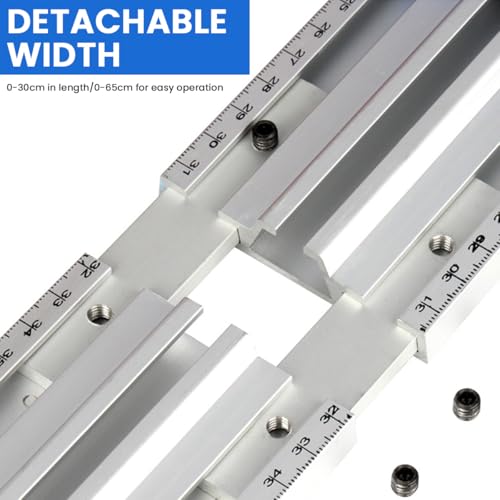 Serplex® Guide Rail for Electric Cutter Manual Guide Rail 0-65cm Adjustable Dual Edge Etched Scale Design Aluminum Alloy Universal Manual for Electric Saw,Trimmer - Image 5