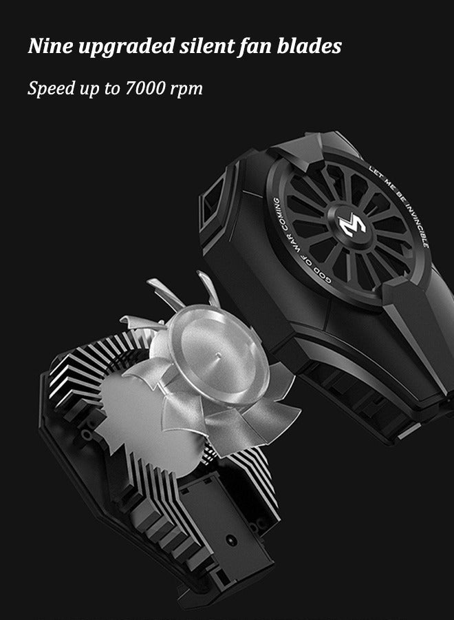 RGB Mobile Phone Cooler, Low-Noise Phone Cooling Fan, Ultra-Thin Radiator, Large Heat Dissipation Area, Suitable for All Types of Mobile Phones - Image 4