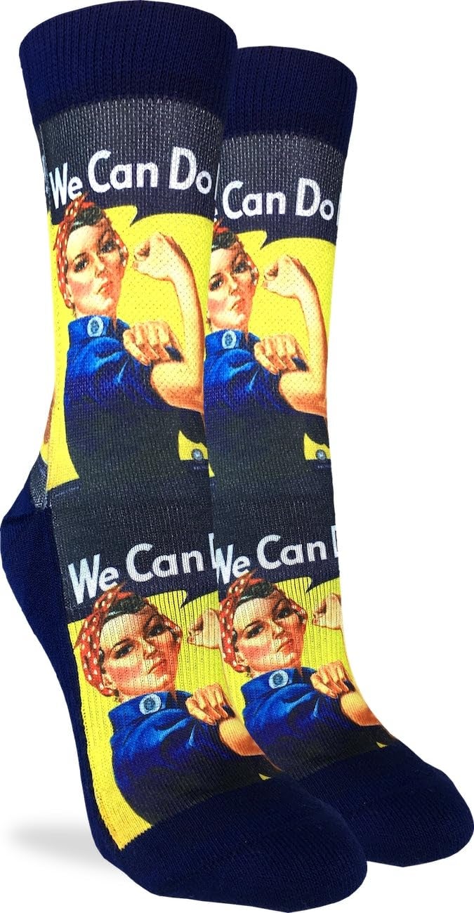 Good Luck Sock Women's Rosie the Riveter Socks, Adult, Shoe Size 5-9 - Image 1