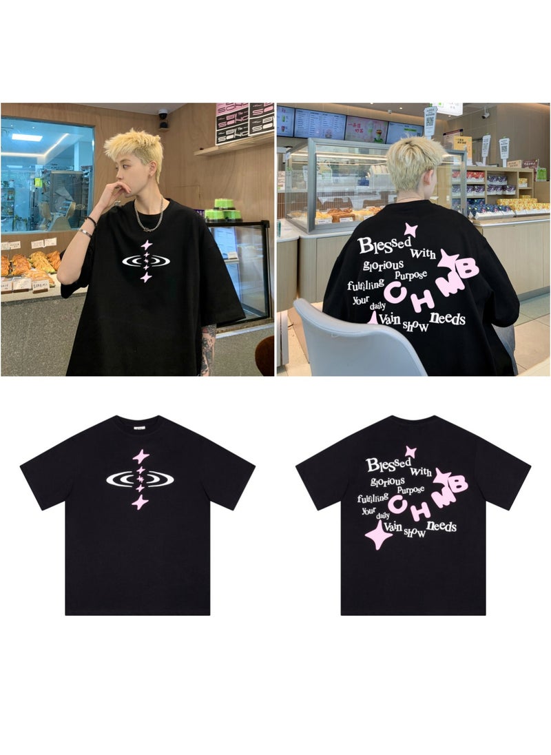 Generic - Broken Planet Cartoon Logo Cotton Tee 311 black - Image 1