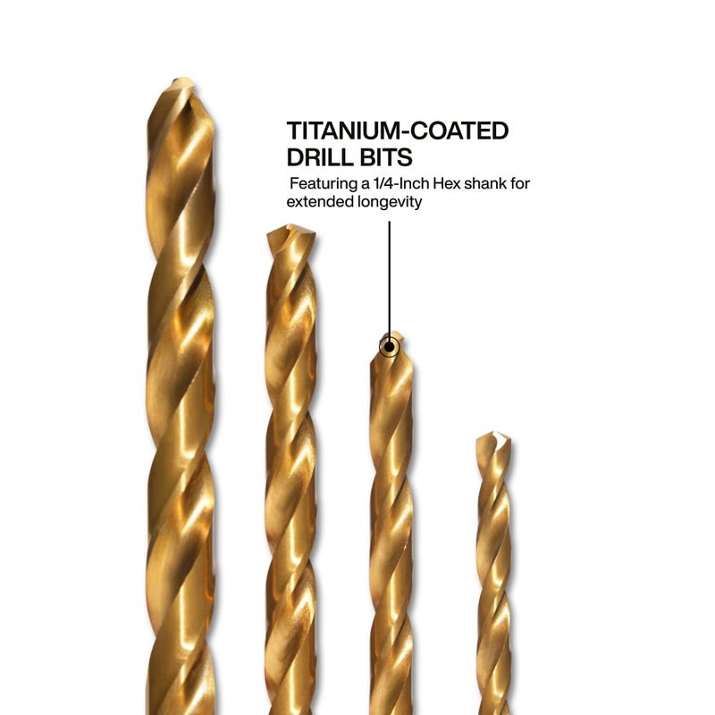 Klein Tools 33811 Drill and Driver Bit Set 32-Piece, Impact Driver Set, Titanium Coated Drill Bits, Precision Machined, MODbox Compatible Storage Case, Professional Tool Kit - Image 3
