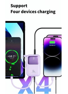 xinzhen PB-180 10000mAh Power Bank Wireless Quick Charging and Portable Design White  - Image 3