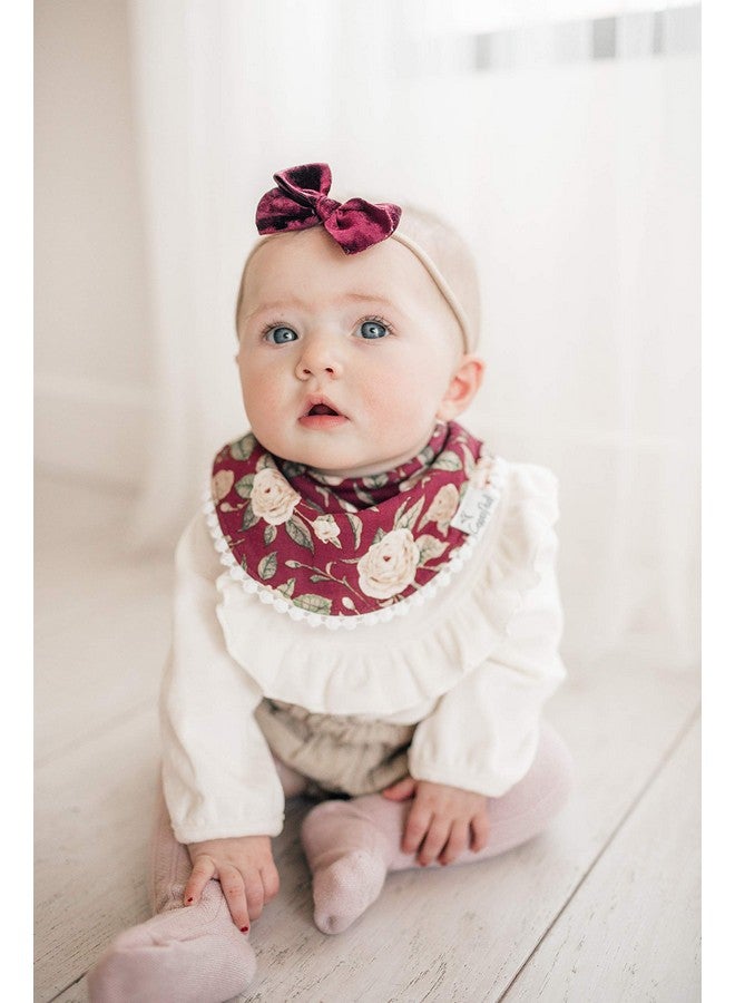 Copper Pearl Baby Bandana Drool Bibs for Drooling and Teething 2-Pack Fashion Bibs Gift Set For Girls “Scarlet - Image 4