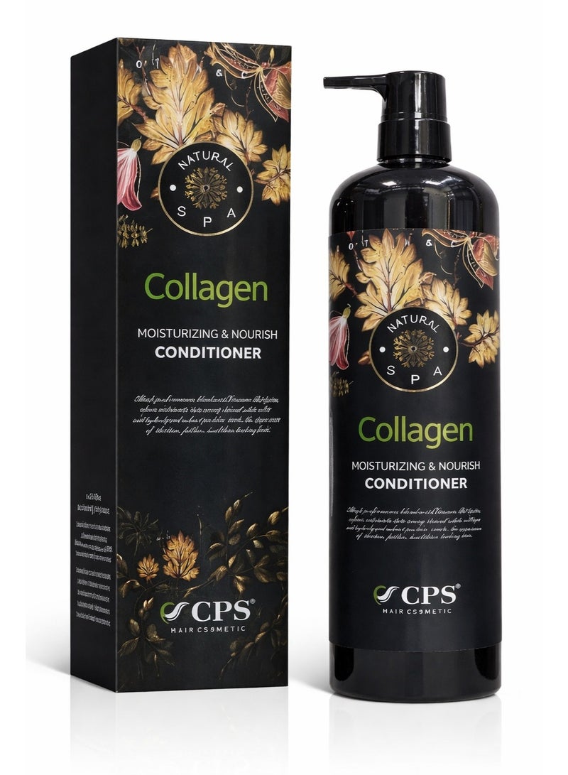CPS Natural Spa Collagen Moisturizing & Nourishing Hair Conditioner  Vitamin B5 + Vitamin E + Argan Oil  Smooth & Shiny Hair Care - Image 3