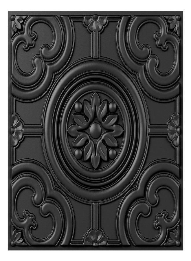 WOWSTAR 12-Pack 24"x24" Drop Ceiling Tiles, Waterproof Glue up Ceiling Panels, Black - Image 1