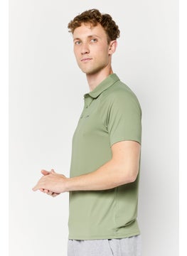 RBX Men Sportswear Fit Short Sleeve Outdoor Polo Shirt, Olive  - Image 3