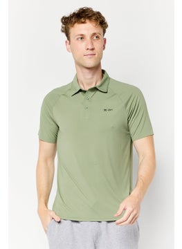 RBX Men Sportswear Fit Short Sleeve Outdoor Polo Shirt, Olive  - Image 1
