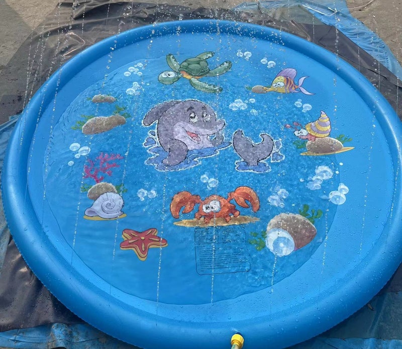 Thickened PVC Inflatable Pet Water Play Mat - Outdoor Bathing and Splash  Pad - Image 1