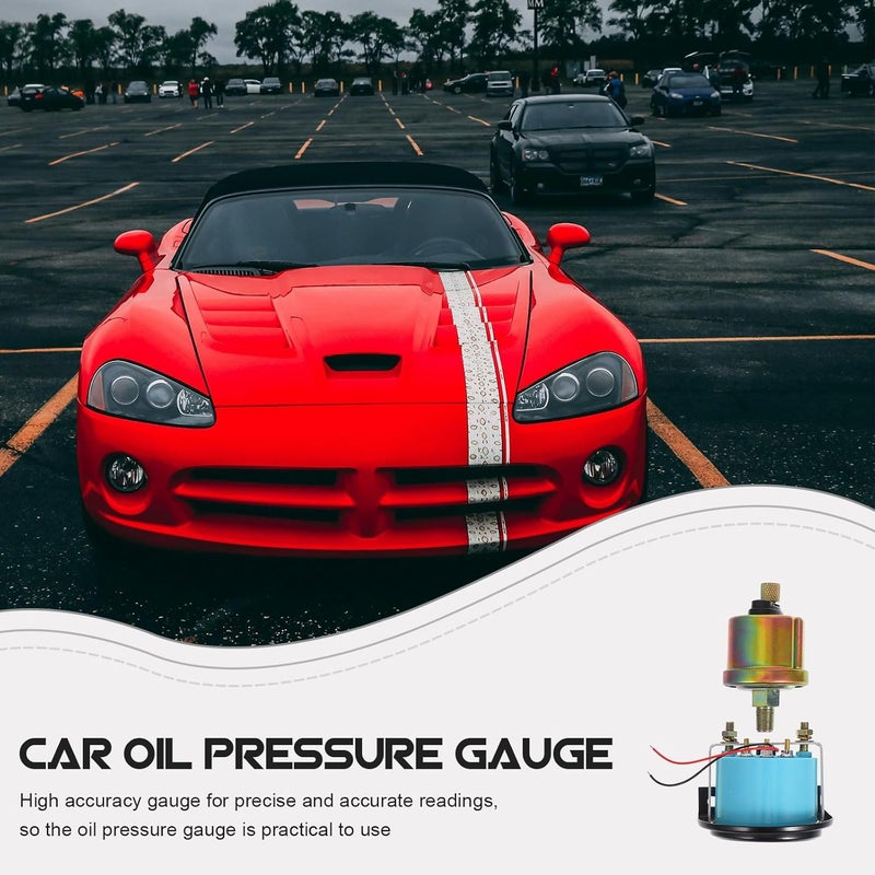 12v 52mm Oil Pressure Gauge Automotive Oil Press Gauge Kit for Car Truck Engine Diagnostics - Image 3