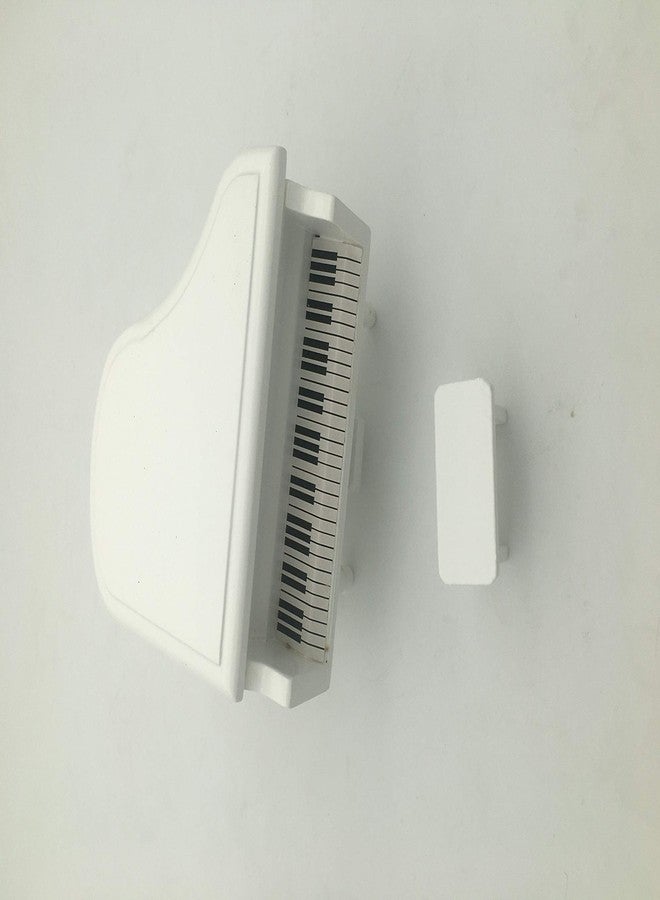EatingBiting Dollhouse Miniature Doll Piano with Chair,1:12 Dollhouse Miniature Furniture White Piano with Chair Dollhouse Miniature 1:12 Scale Fairy Doll Home Scene, Elegant Vivid - Image 5