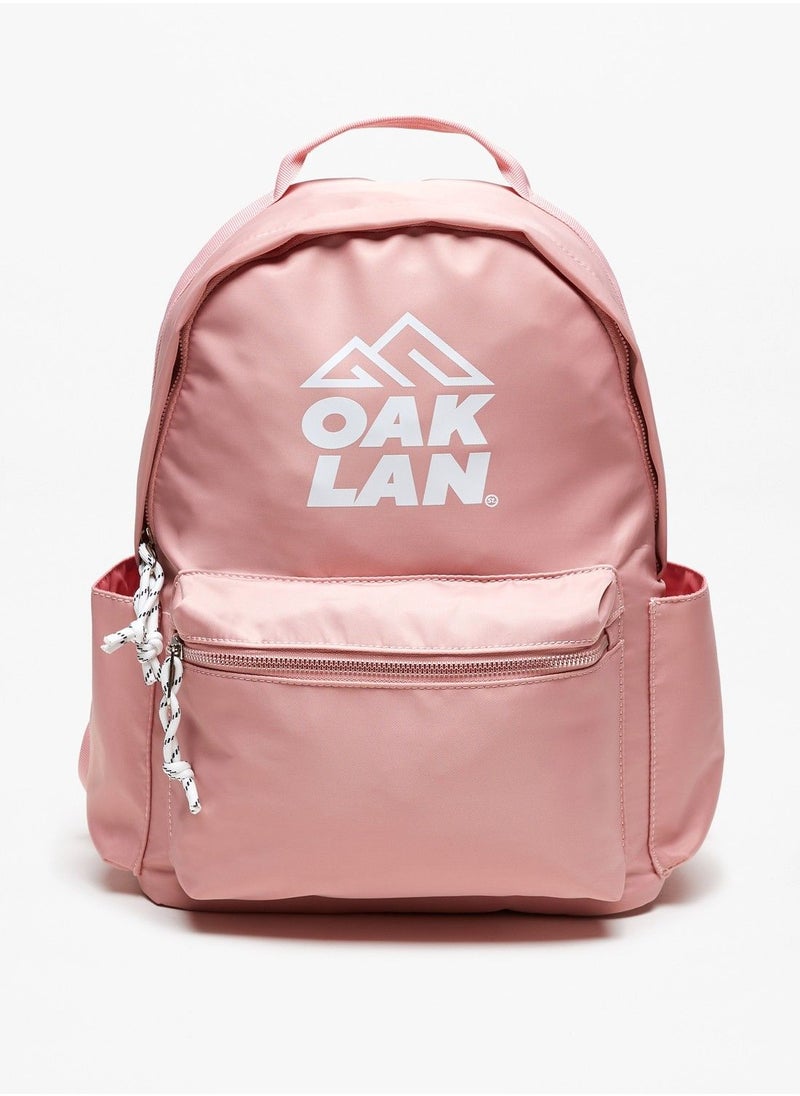 Oaklan by Shoexpress - Girls Logo Print Backpack with Adjustable Shoulder Straps - Image 1