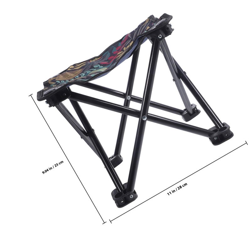 Large Folding Camping Stool with Oxford Cloth Storage Bag Portable Footrest Chair for Outdoor Fishing Hiking - Image 4