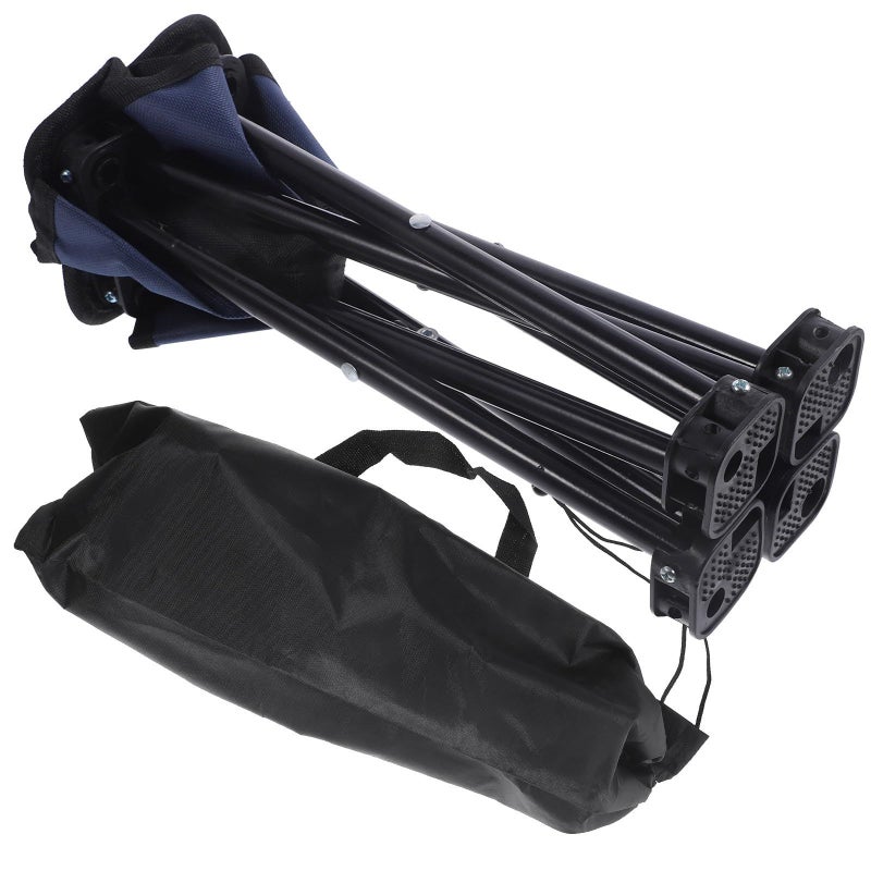 Large Folding Camping Stool with Oxford Cloth Storage Bag Portable Footrest Chair for Outdoor Fishing Hiking - Image 2