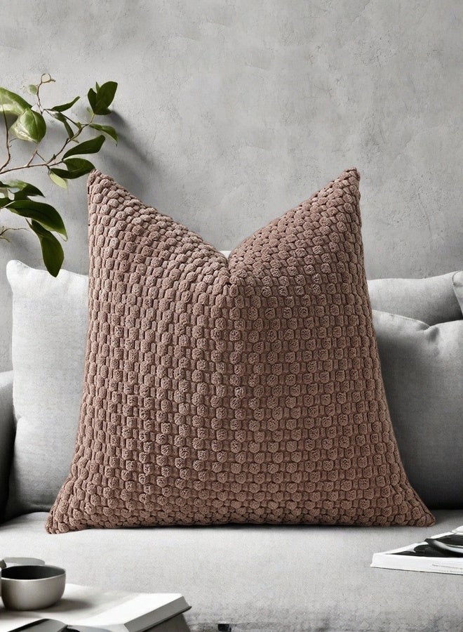 بي أف هوم طقم من 4 أغطية وسائد، أغطية وسائد ناعمة، أغطية وسائد زخرفية بلون موحد، 45 سم × 45 سم، رمضان للكنبة والسرير وديكور غرفة المعيشة - Image 3