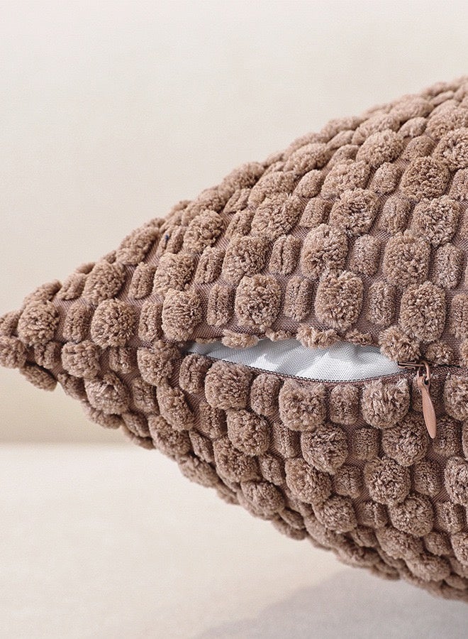 بي أف هوم طقم من 4 أغطية وسائد، أغطية وسائد ناعمة، أغطية وسائد زخرفية بلون موحد، 45 سم × 45 سم، رمضان للكنبة والسرير وديكور غرفة المعيشة - Image 4