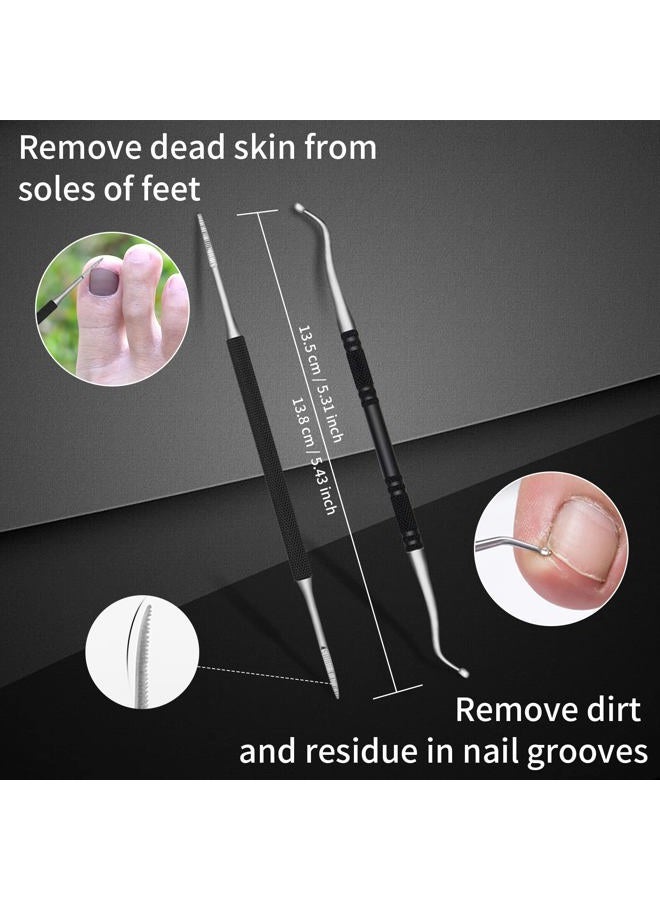 BLESWIN Ingrown Toenail Pedicure Tool Kit 6pcs, Ingrown Toe Nail File and Lifter Nail Pusher Pedicure Knife Set, Sharp Blade Nail Knives Kit Professional, Foot Repair Kit Stainless Steel for Nail Care - Image 2