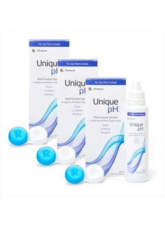 Unique pH Multi-Purpose Solution with RGP Lens Case, 4 Fl Oz (Pack of 3)