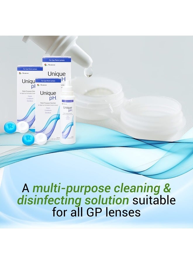 Menicon - Unique pH Multi-Purpose Solution with RGP Lens Case, 4 Fl Oz (Pack of 3) - Image 1
