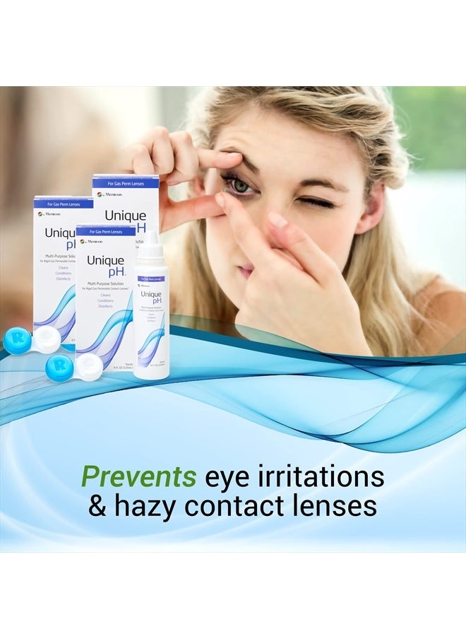 Menicon - Unique pH Multi-Purpose Solution with RGP Lens Case, 4 Fl Oz (Pack of 3) - Image 1