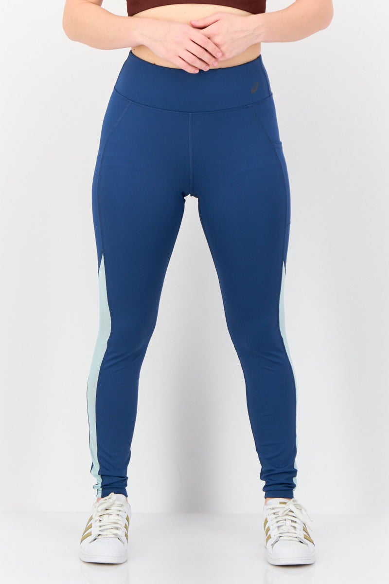 asics Women Sportswear Fit Training Leggings, Dusty Blue - Image 1