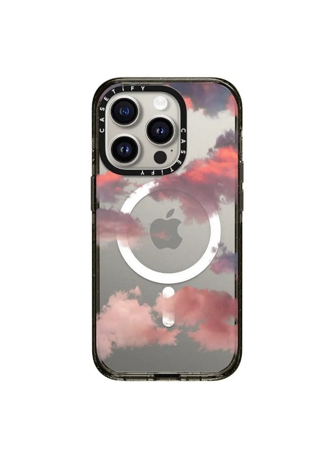 Casetify - MagSafe Impact Case, Compatible w/ iPhone 15 Pro - 8.2Ft. Drop Protection, Shock Absorbing, Slim & LightWeight, Eco-Friendly, Wireless & MagSafe Charging Compatible - Clouds Print - Image 1