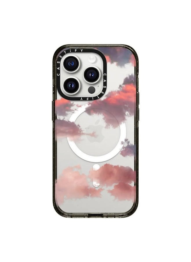 Casetify - MagSafe Impact Case, Compatible w/ iPhone 15 Pro - 8.2Ft. Drop Protection, Shock Absorbing, Slim & LightWeight, Eco-Friendly, Wireless & MagSafe Charging Compatible - Clouds Print - Image 1