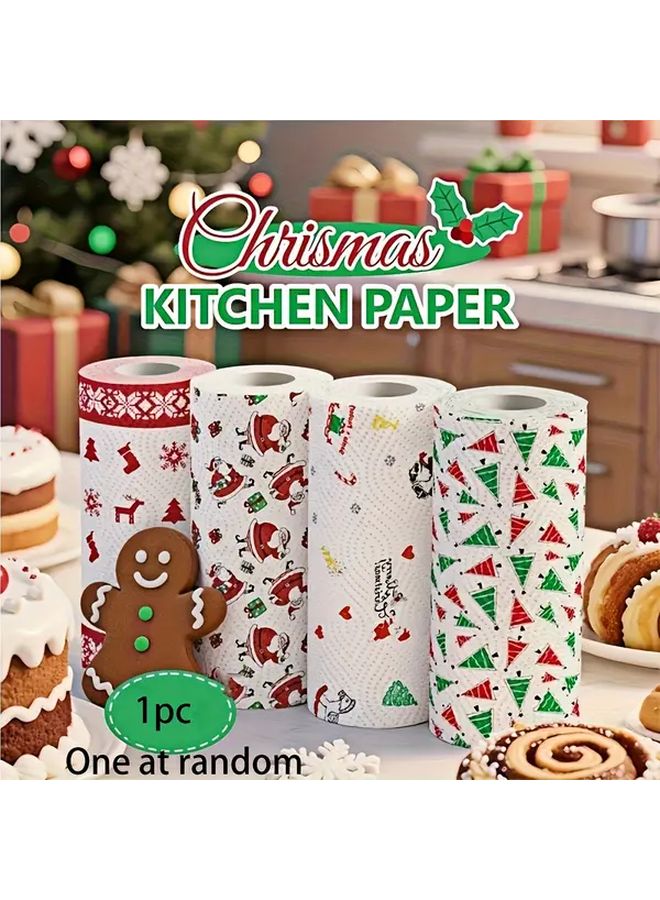 Christmas Paper Towels 4 Ply Heavy Duty Wet Dry Reusable Festive Season Prints - Image 1