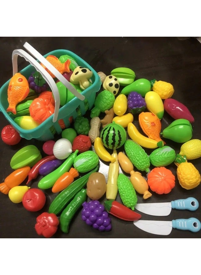 Che Che Le Toys Simulation Cut Fruits And Vegetables Model Baby Kindergarten Early Education Children Play Home-Specifications:29 Kinds Of Random Fruits And Vegetables 【not Cut】】 - Image 3