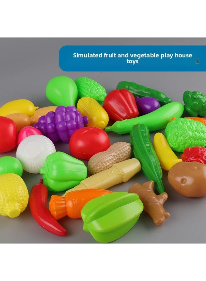 Che Che Le Toys Simulation Cut Fruits And Vegetables Model Baby Kindergarten Early Education Children Play Home-Specifications:29 Kinds Of Random Fruits And Vegetables 【not Cut】】 - Image 1