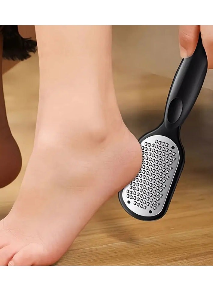 Rozino Professional Stainless Steel Foot File - Callus & Dead Skin Remover, Splash-Proof Scrub for Smooth Feet, Essential for Home Spa & Nail Care - Image 3