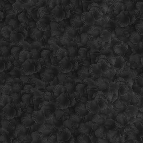 SHINTAYL Rose Petals for Bedroom - Fake Roses Petal Faux Flowers, Artificial Roses Petals for Marry me, Valentines, Proposal, Anniversary, Wedding Love Decorations Romantic Party (1200, Black) - Image 4