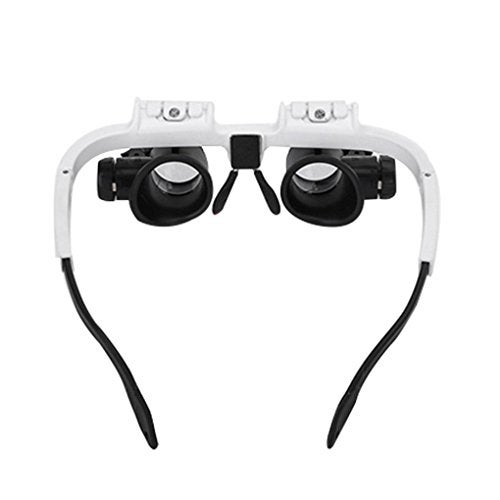 Clobeau Magnifying Glasses 8X 15X 23X Magnifier LED Headband Glass Eye Magnifying Repair Tool Watchmaking Coin Stamp Currency Book Errors Jewelry Necklace Magnifier Glasses Beading Biology Loupe Microscope - Image 5