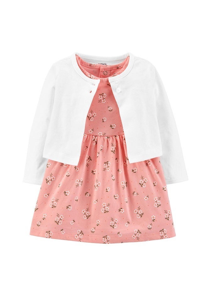 RedMapleTEK 2-Piece Set Of Baby Girl Jacket And Short-Sleeved Dress - Image 1