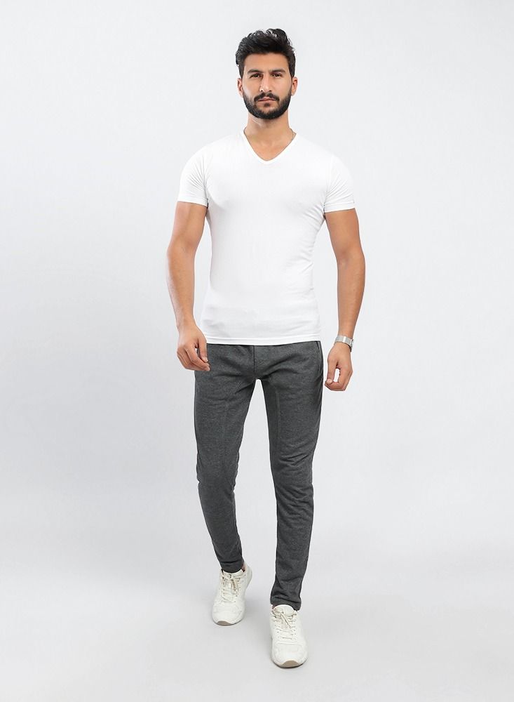 V-Neck Cotton Stertch - White