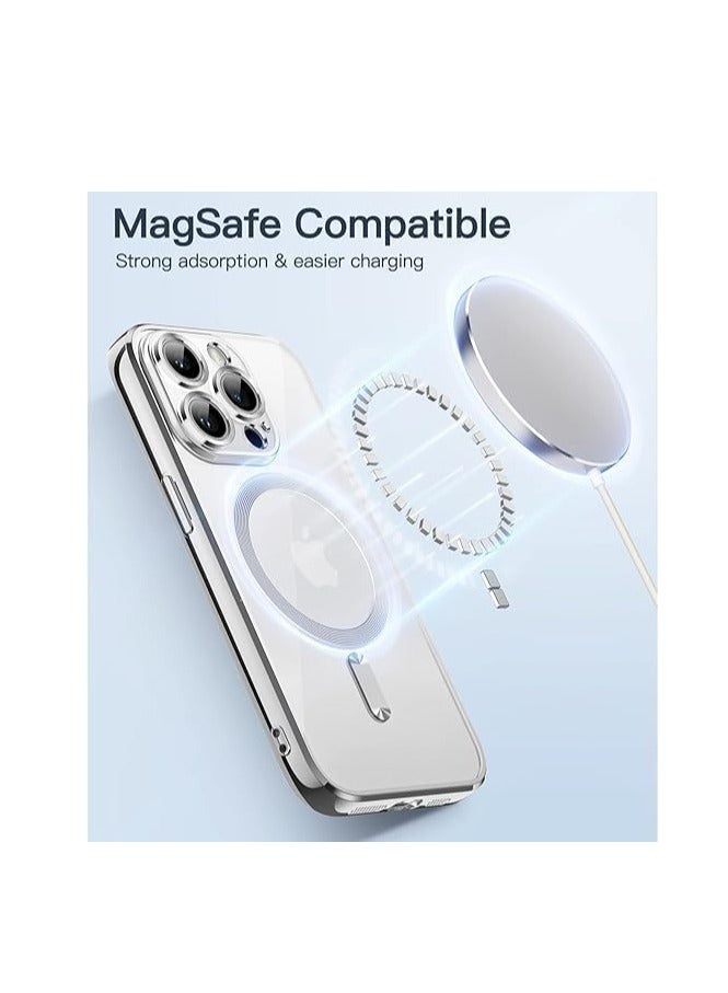 ten.tech Transparent Magnetic Protection Cover Compatible with MagSafe for iPhone 12 Pro Max Mobile Phone, Anti-Shock and Anti-Scratches, and Camera Lens Protector (silver) by Tin Tech  - Image 3