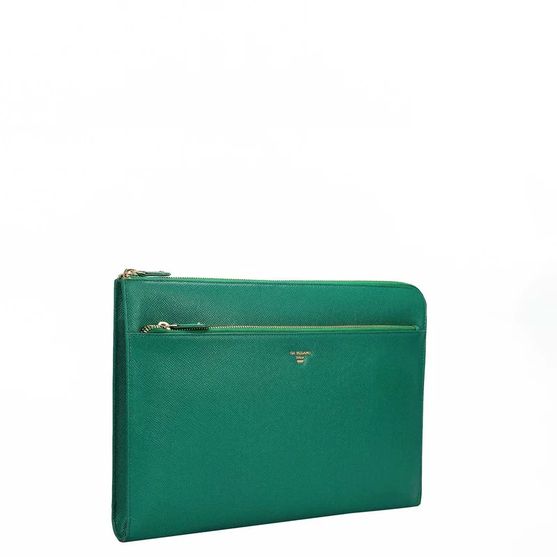 Da Milano Emerald Green Classic Laptop Sleeve (S)  | Best Price UAE