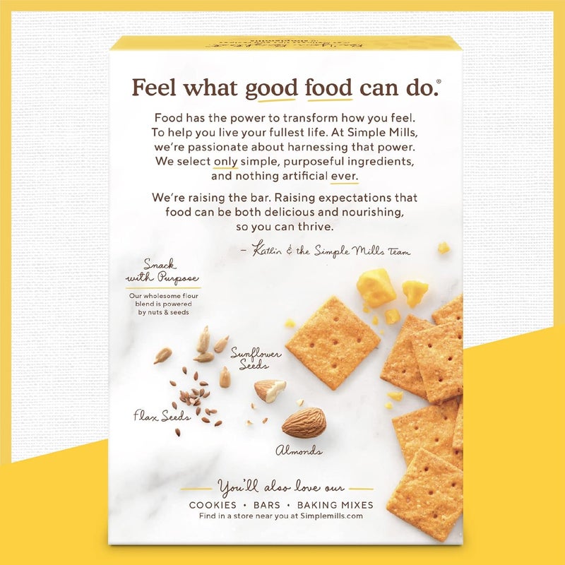 Simple Mills Almond Flour Crackers - Farmhouse Cheddar - Image 5