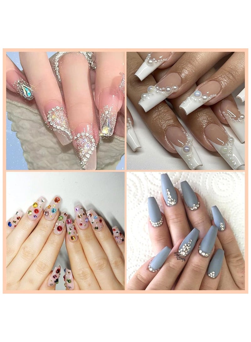 BONITO 4-Sheet Face Gems for Makeup Festival, Self Adhesive Face Rhinestones with Tweezer, Pearl Rhinestones Stickers for Face, Eye and Hair  - Image 3