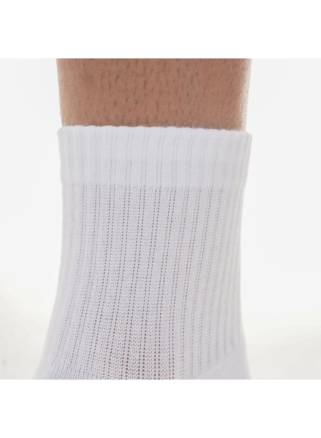 Elementa Crew Socks 6 Pairs – White Cotton Blend Socks with Arch Support, Seamless Toe Design & Breathable Odor Control for Everyday Comfort - Image 2
