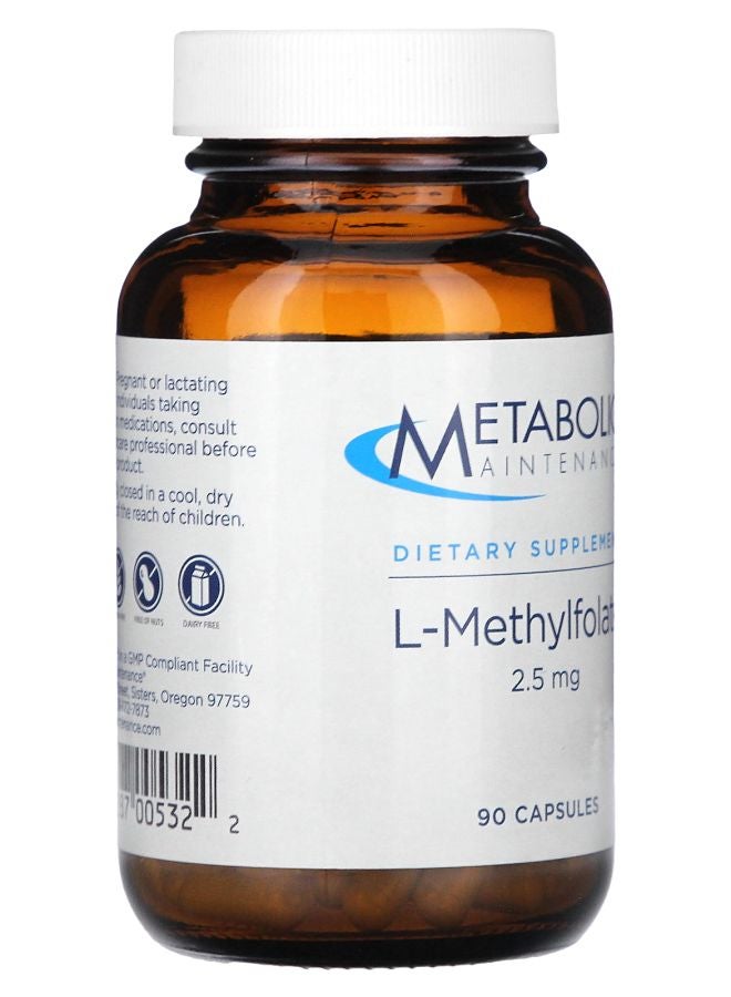 Metabolic Maintenance L-Methylfolate 2.5 mg 90 Capsules - Image 2
